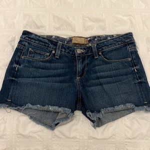 Paige blue jean shorts